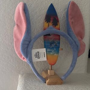 Disney Lilo & Stitch Blue Ears Headband with Pink Plush